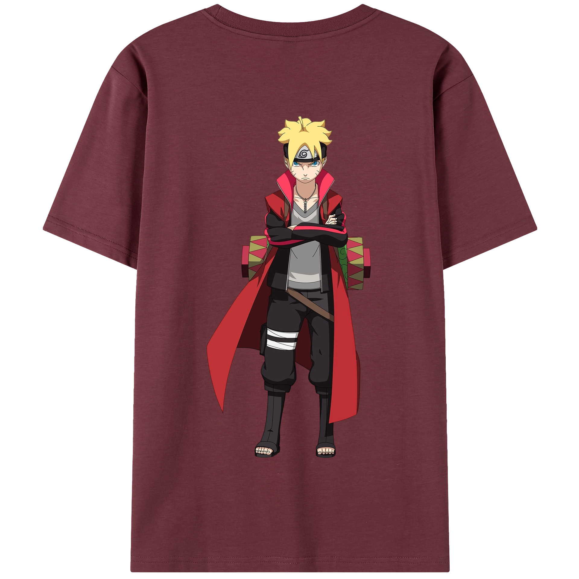 （画像用） NARUTO -ナルト- うずまき ボルト Uzumaki Boruto 綿100％半袖Tシャツ（背面プリント）